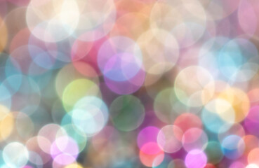 Multicolored festive bokeh as background.