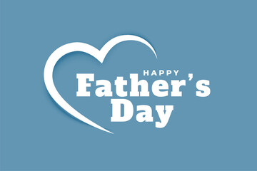Obraz premium happy father's day heart simple background