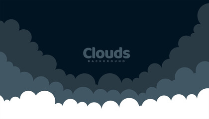 flat style clouds background design