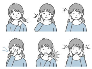 色々な部分が痛む女の子