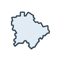 Color illustration icon for budapest