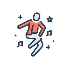 Color illustration icon for delight