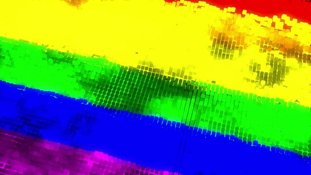 Gay Pride futuristic flag - loop