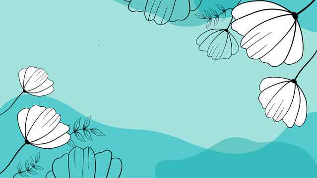 clean and simple flower plant theme background design