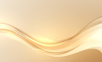 Abstract Gold Waves. Shiny golden moving lines design element for greeting card and disqount voucher.