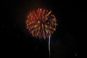 fireworks in the night sky