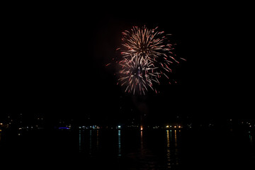 fireworks in the city