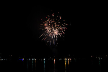 fireworks over the river