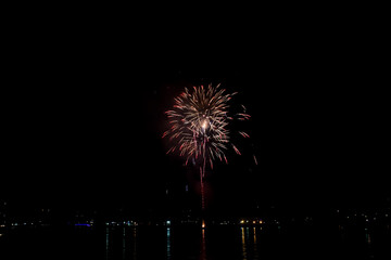 fireworks in the night sky