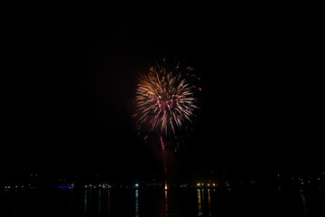 fireworks in the night sky