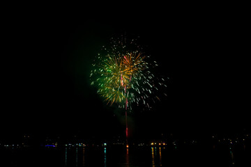 fireworks over the river