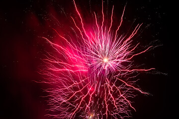 fireworks in the night sky