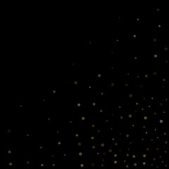 Gold Glitter Stars. Luxury Shiny Confetti.