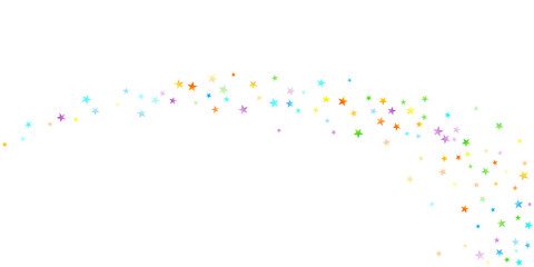 Rainbow Festive Confetti. Carnival Star Falling.