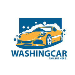 Fototapeta premium car wash logo illustration