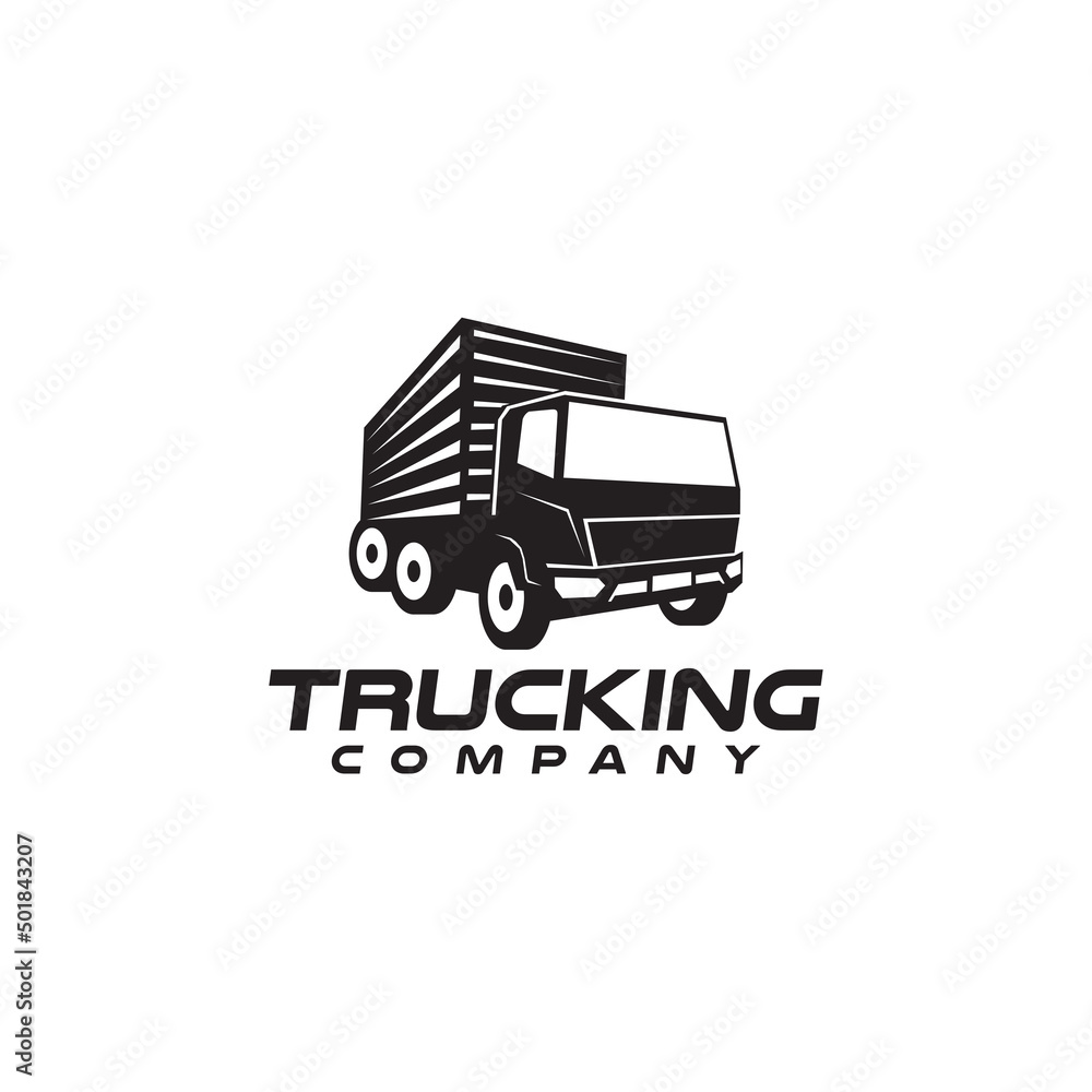 Wall mural trucking expedition delivery logo design