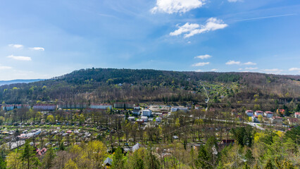 View at Jena on a sunny day in early Spring