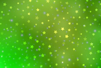 Light Green, Yellow vector pattern in Christmas style.