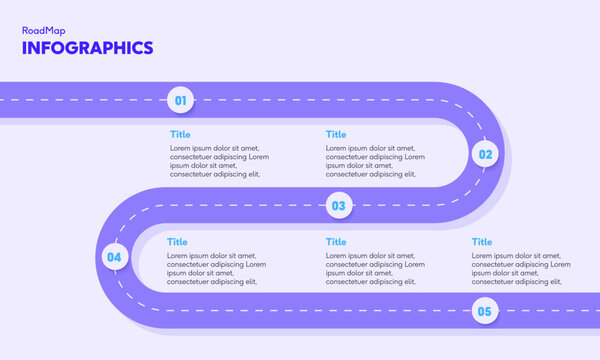 Roadmap Infographic Template. Timeline Infographic Vector Template