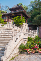 Spring scenery of Yellow Crane Tower Park in Wuhan, Hubei
