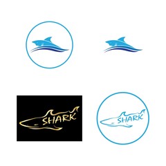 Shark illustration Logo design icon