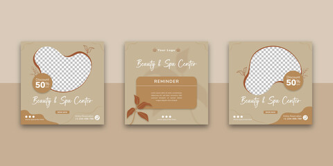 Beauty And Spa Social Media Post Template