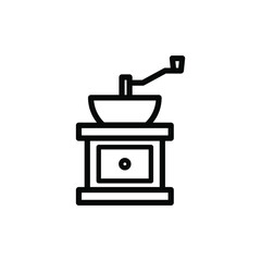 Coffee grinder vector thin line icon