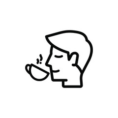 Icon of A Person who is drinking coffee or tea from a cup