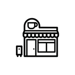 Vector icon of Coffee shop or Cafe