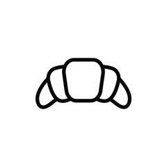 Bread croissant vector line style icon