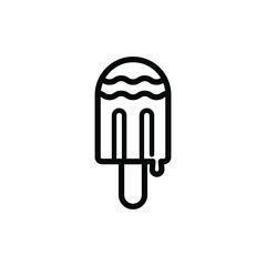 Ice cream stick thin line icon