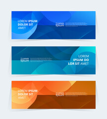 Naklejka premium Geometric banner design with Vector presentation template.