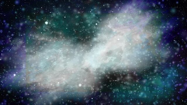 宇宙空間の煌びやかに光る幻想的な星雲