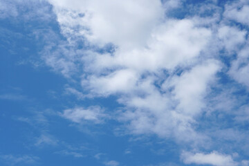 beautiful​ blue​ sky​ with​ cloud background​ in​ rainy​ season..