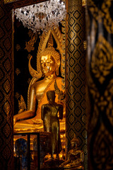 Bronze statue of Phra Buddha Chinnarat in Phitsanulok Province in Thailand