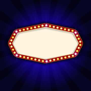 Cinema background with glowing neon