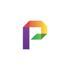 Gradient p logo design