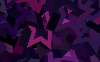 Dark Pink vector texture with beautiful stars.
