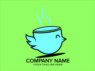 cute drink cup with logo vector color background