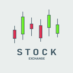 Stock market charts or Forex trading charts for business and finance ideas. report and investment on white background vector illustration