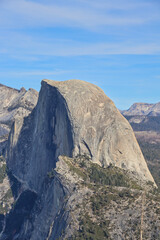 The half dome mountain in yosemite national park in california, USA