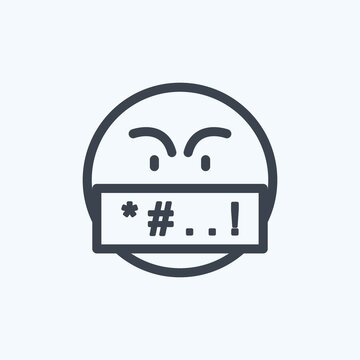 Icon Cyber Bullying. Suitable For Feedback Symbol. Line Style. Simple Design Editable. Design Template Vector. Simple Symbol Illustration