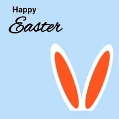 Happy Easter day with happy easter card with beautiful background.