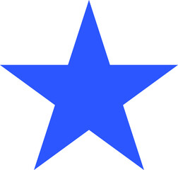 Fototapeta premium Blue star on white background