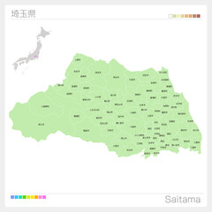 埼玉県の地図・Saitama Map