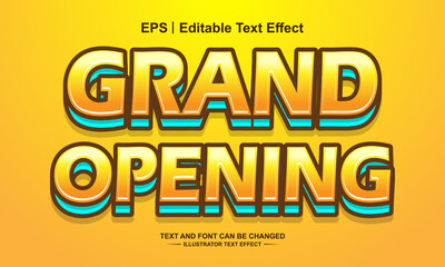 Grand opening editable text effect