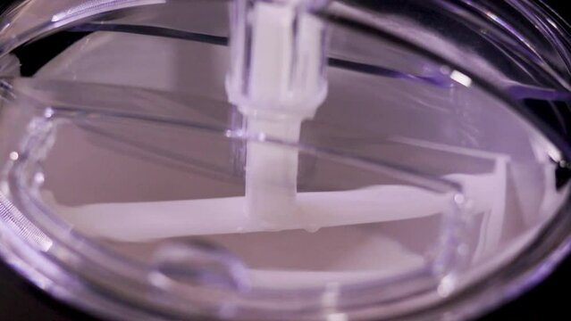 making ice cream in an ice cream maker