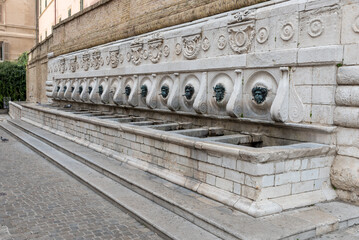 Fontana del Calamo o delle 13 cannelle Ancona Italy