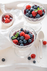 Homemade and sweet Panna Cotta as a Italian dessert.