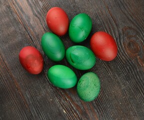 easter eggs in a basket